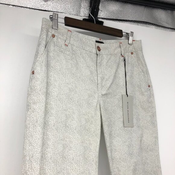 Eva Kayan EK Jeans Chino Trousers in white  with black dots ZPP87 Naturel sz 40 - Picture 3 of 15